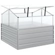 vidaXL Galvanized Steel Medium Durable Garden Raised Bed in Silver