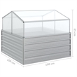vidaXL Galvanized Steel Medium Durable Garden Raised Bed in Silver