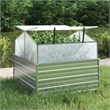 vidaXL Galvanized Steel Medium Durable Garden Raised Bed in Silver