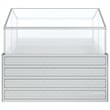 vidaXL Galvanized Steel Medium Durable Garden Raised Bed in Silver