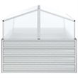 vidaXL Galvanized Steel Medium Durable Garden Raised Bed in Silver