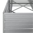 vidaXL Galvanized Steel Large Garden Raised Bed in Silver