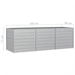 vidaXL Galvanized Steel Large Garden Raised Bed in Silver