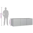 vidaXL Galvanized Steel Large Garden Raised Bed in Silver