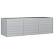 vidaXL Galvanized Steel Large Garden Raised Bed in Silver