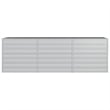 vidaXL Galvanized Steel Large Garden Raised Bed in Silver