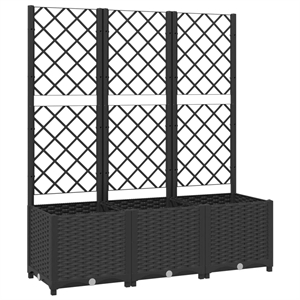 vidaXL Polypropylene Large Garden Planter in Black
