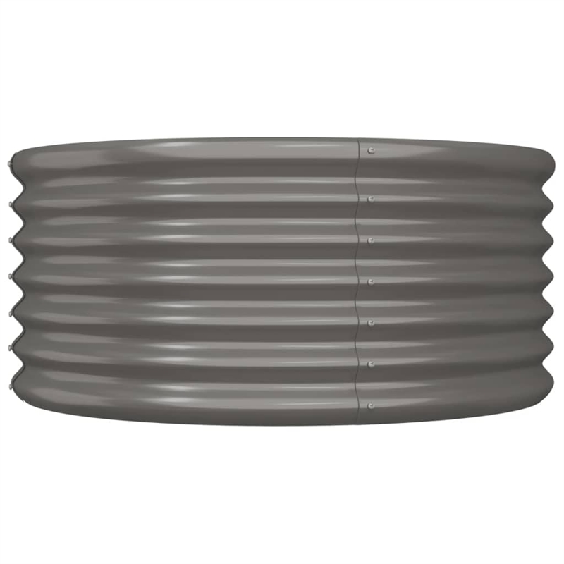 vidaXL Powder-coated steel Large Garden Planter in Grey