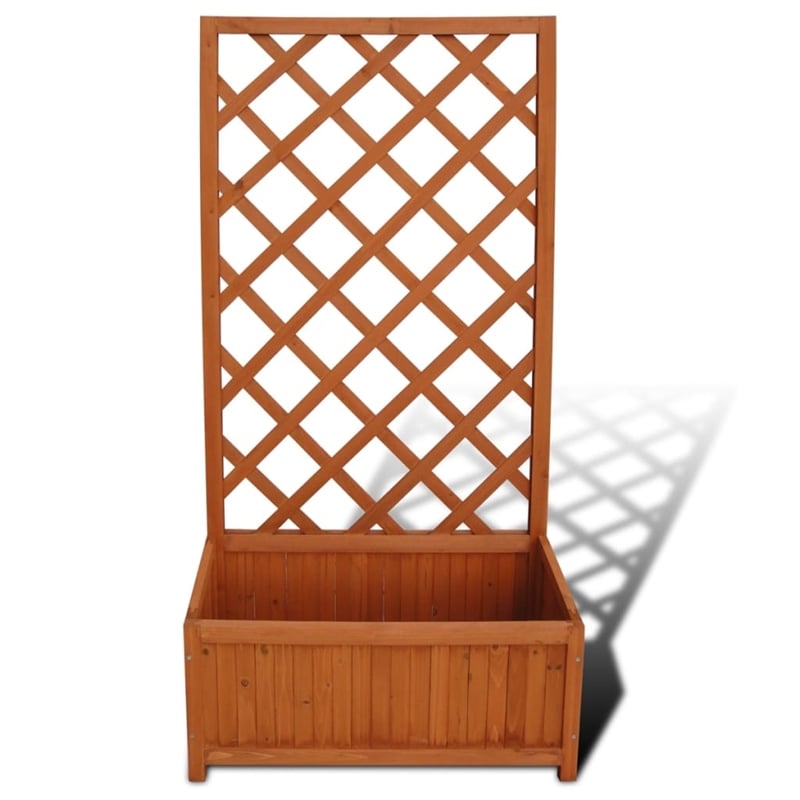 vidaXL Solid wood Planter in Brown