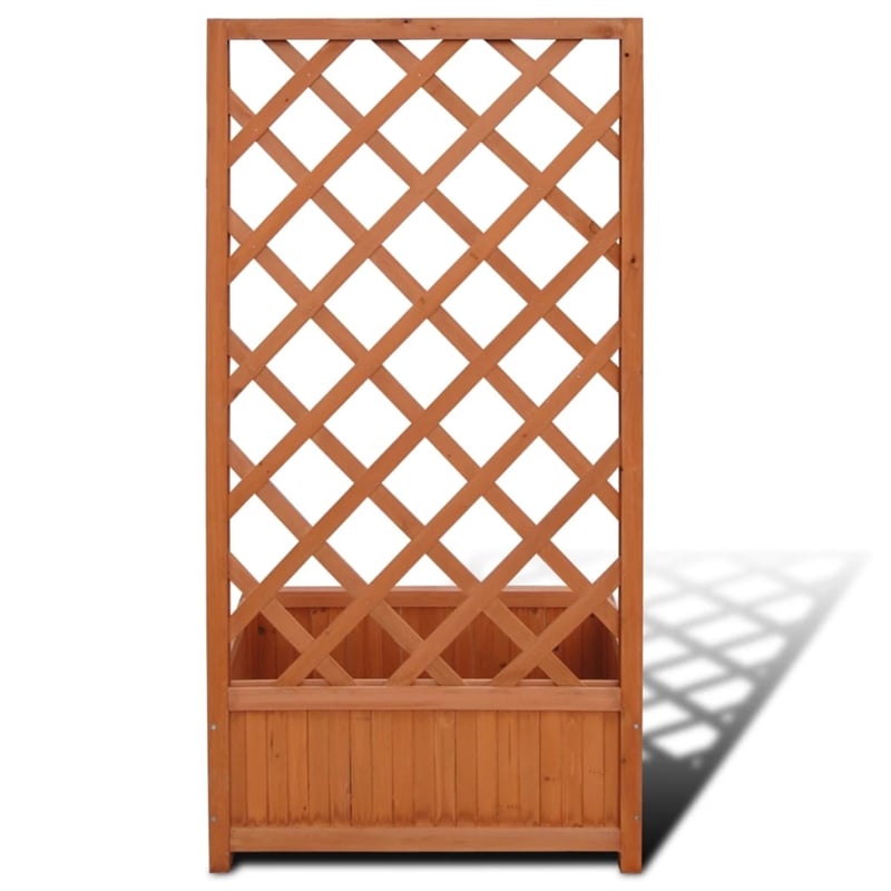 vidaXL Solid wood Planter in Brown