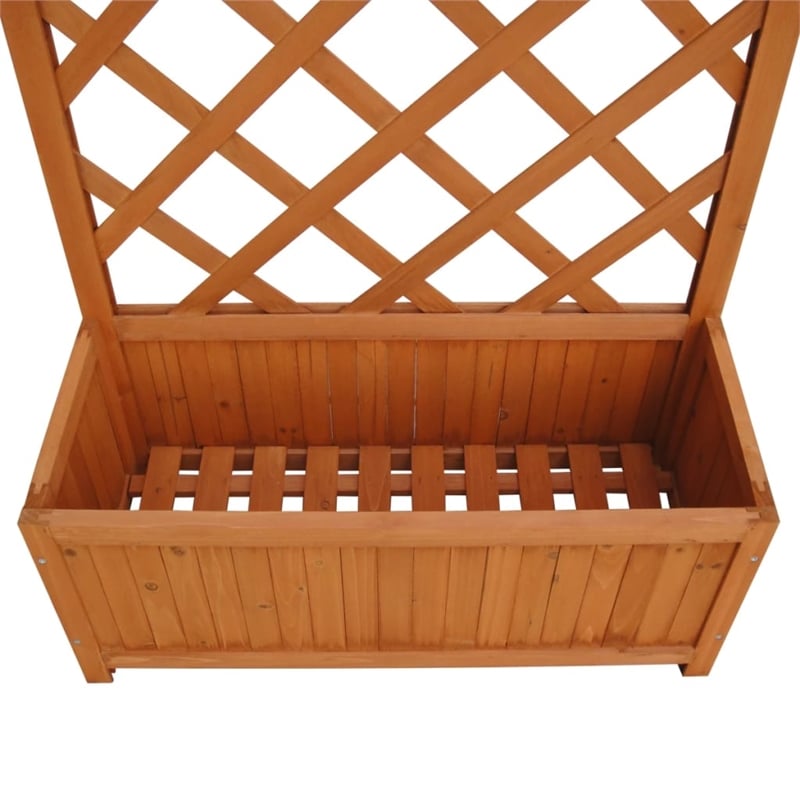 vidaXL Solid wood Planter in Brown