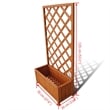 vidaXL Solid wood Planter in Brown