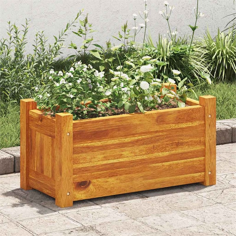 vidaXL Acacia wood with oil finish Compact Durable Raised Bed in Brown