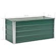 vidaXL Galvanized Steel Durable Raised Bed in Green