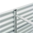 vidaXL Galvanized steel Large Durable Garden Raised Bed in Silver
