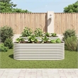 vidaXL Galvanized steel Large Durable Garden Raised Bed in Silver