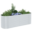 vidaXL Galvanized steel Large Durable Garden Raised Bed in Silver