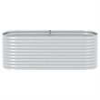 vidaXL Galvanized steel Large Durable Garden Raised Bed in Silver