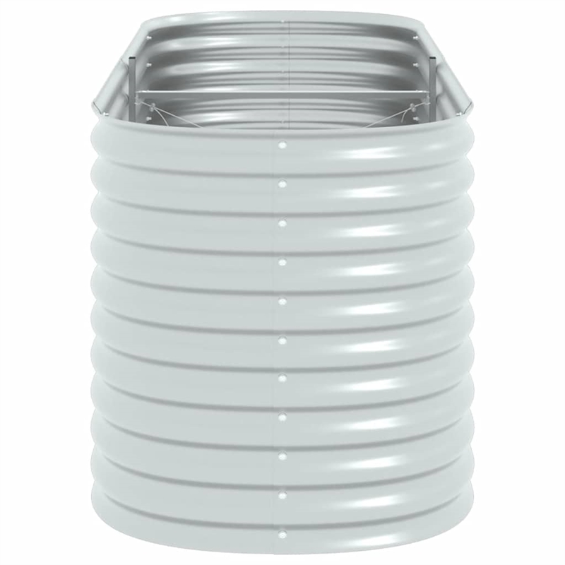 vidaXL Galvanized steel Large Durable Garden Raised Bed in Silver