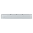 vidaXL Galvanized Steel Large Durable Garden Raised Bed in Silver