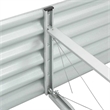 vidaXL Galvanized Steel Large Durable Garden Raised Bed in Silver