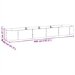 vidaXL Galvanized Steel Large Durable Garden Raised Bed in Silver