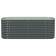 vidaXL Galvanized Steel Large Durable Garden Raised Bed in Gray