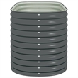 vidaXL Galvanized Stee Garden Raised Bed in Grey