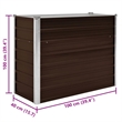 vidaXL Study Galvanized Steel Raised Bed in Brown