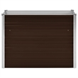 vidaXL Study Galvanized Steel Raised Bed in Brown