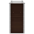 vidaXL Study Galvanized Steel Raised Bed in Brown