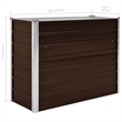 vidaXL Study Galvanized Steel Raised Bed in Brown