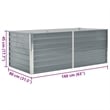 vidaXL Galvanized Steel Raised Garden Bed in Grey