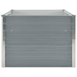 vidaXL Galvanized Steel Raised Garden Bed in Grey