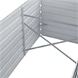 vidaXL Galvanized Steel Raised Garden Bed in Grey