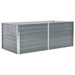 vidaXL Galvanized Steel Raised Garden Bed in Grey