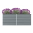 vidaXL Galvanized Steel Raised Garden Bed in Grey