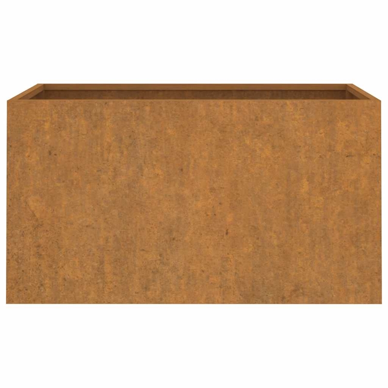 vidaXL Rectangular Rusty Corten Steel Medium Durable Planter in Brown