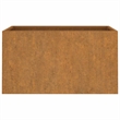 vidaXL Rectangular Rusty Corten Steel Medium Durable Planter in Brown