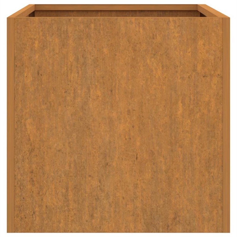 vidaXL Rectangular Rusty Corten Steel Medium Durable Planter in Brown