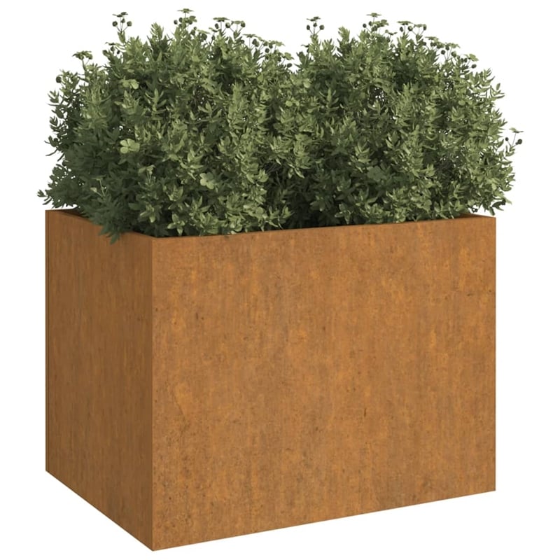vidaXL Rusty Corten steel Medium Decorative Inlays Planter in Brown