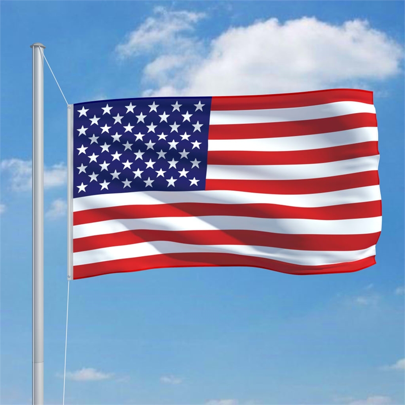 vidaXL Polyester Large Durable US Flag in Multicolor