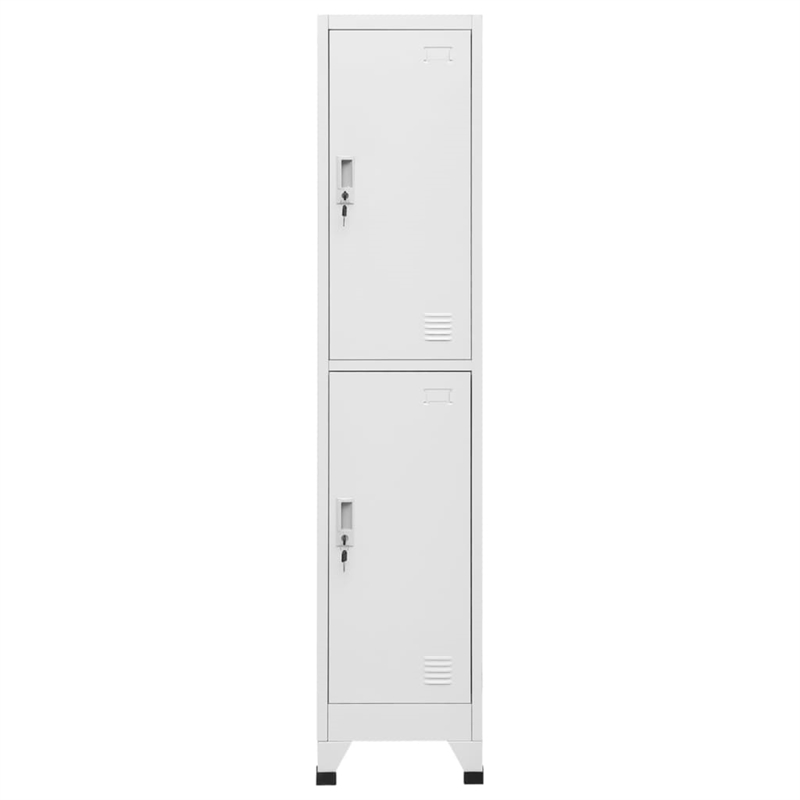 vidaXL Steel Medium Rectangular Industrial Locker in Grey