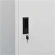 vidaXL Steel Medium Rectangular Wardrobe in Light Grey