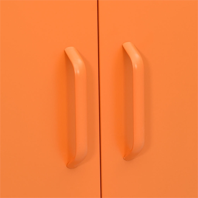 vidaXL Rectangular Steel Medium Storage Cabinet in Orange