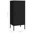 vidaXL Steel Medium Rectangular Storage Cabinet in Black