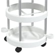 vidaXL Cleaning Trolley in Silver and White