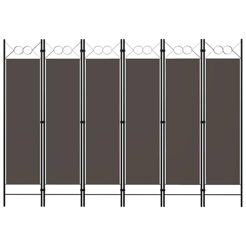 vidaXL 6-Panel Room Divider in Anthracite