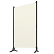vidaXL 3-Panel Room Divider in White Fabric