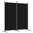 vidaXL 2-Panel Room Divider in Black Fabric